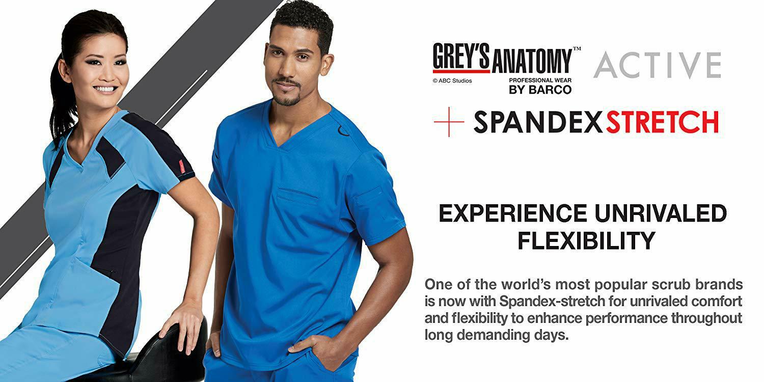 Grey's Anatomy Spandex Stretch Bree Tuck-In Scrub Top, Stretch Scrubs